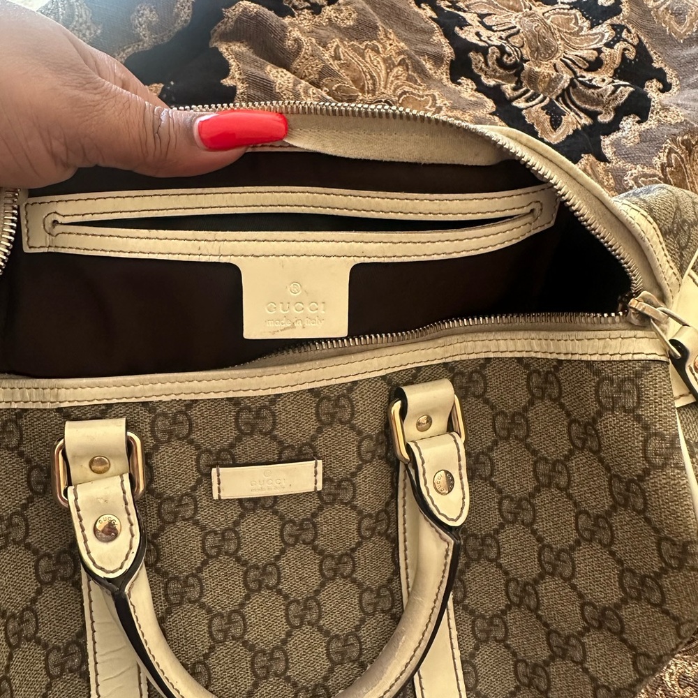 Gucci brown and Cream Women's Boston top handle Bag - Picture 3 of 13